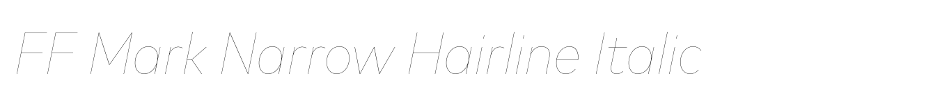 FF Mark Narrow Hairline Italic